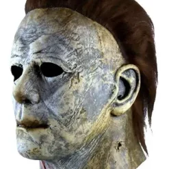 Coupon 😀 Halloween 2018 Michael Myers Mask Prop Replica [Final Battle, Bloody Version] 🧨 -US Horror Sales 2022 2018michaelmyersmaskbloody inset2