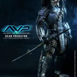 Brand new 🎁 Alien vs Predator Movie Masterpiece Scar Predator Collectible Figure 🌟 -US Horror Sales 2022 avpscarpredator inset2