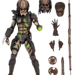 Budget 🔔 NECA Predator 2 Battle Damaged City Hunter Predator Action Figure [Ultimate Version] 😉