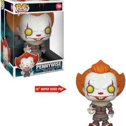 Cheapest 🔔 Funko IT Movie Chapter 1 POP! Movies Pennywise with Boat 10-Inch Vinyl Figure #786 [Super-Sized] 🔔