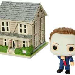 Discount 🔔 Funko 🎃 Halloween POP! Town Michael Myers with Myers House Exclusive Vinyl Figure #25 🧨