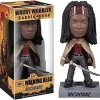 Outlet 🔥 Funko The Walking Dead Wacky Wobbler Michonne Bobble Head 🎁 -US Horror Sales 2022 funkomichonne