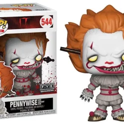 Cheapest 😉 Funko IT Movie (2017) POP! Movies Pennywise with Wrought Iron Exclusive Vinyl Figure #544 [Damaged Package] 🛒