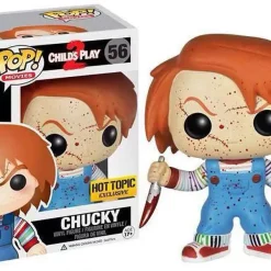 Best Pirce 😀 Funko Child's Play 2 POP! Movies Chucky Exclusive Vinyl Figure #56 [Bloody Variant, Damaged Package] 🤩