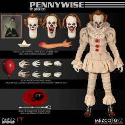 Outlet 😀 IT One:12 Collective Pennywise Action Figure [IT Movie (2017)] 🎉 -US Horror Sales 2022 mezcoone12pennywise inset4