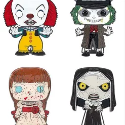 Deals 👍 Funko Horror POP! Pin Pennywise (1990), Beetlejuice, Annabelle & The Nun Set of 4 Large Enamel Pins (Pre-Order ships January) ✨