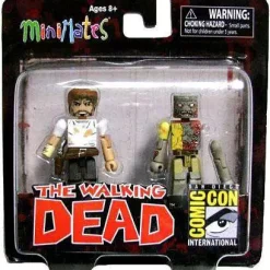 Deals ❤️ The Walking Dead Minimates Exclusives Rick Grimes & Zombie Exclusive Minifigure 2-Pack 🔔