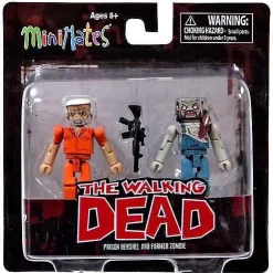 Best Sale 👏 The Walking Dead Minimates Series 3 Prison Hershel & Farmer Zombie Minifigure 2-Pack ✔️