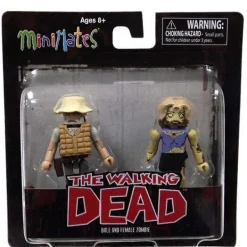 Wholesale 🛒 The Walking Dead Minimates Series 1 Brown Vest Dale & Female Zombie Minifigure 2-Pack 😀