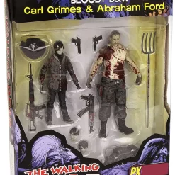 Flash Sale ⭐ McFarlane Toys The Walking Dead Comic Series 4 Carl Grimes & Abraham Ford Exclusive Action Figure 2-Pack [Bloody Black & White] 🎉