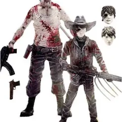 Flash Sale ⭐ McFarlane Toys The Walking Dead Comic Series 4 Carl Grimes & Abraham Ford Exclusive Action Figure 2-Pack [Bloody Black & White] 🎉 -US Horror Sales 2022 walkingdeadpreview2pack inset2