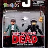Flash Sale ⌛ The Walking Dead Minimates Series 5 Maggie Greene & Riot Gear Glenn Minifigure 2-Pack 😍 -US Horror Sales 2022 wdmagglen