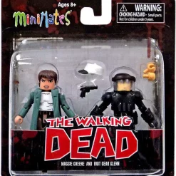 Flash Sale ⌛ The Walking Dead Minimates Series 5 Maggie Greene & Riot Gear Glenn Minifigure 2-Pack 😍